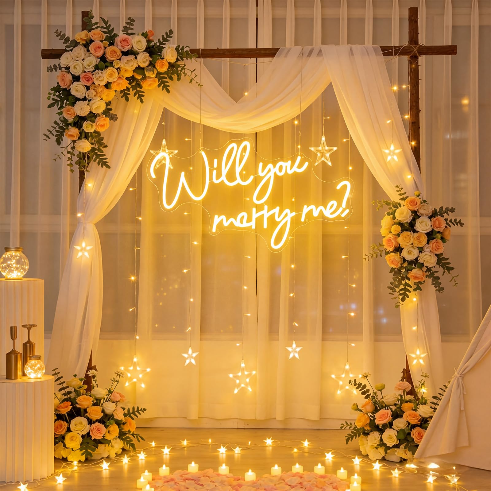 Kittmip Large Will You Marry Me Neon Sign 25.2
